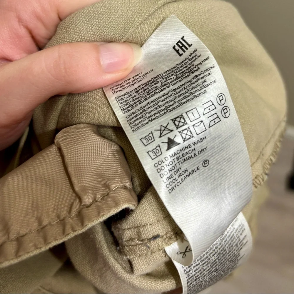 Only Tan Hooded Utility Anorak Jacket Zip Front Drawstring Waist XS - Picture 8 of 10